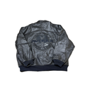 Vintage Avirex Leather Jacket – Black Embroidered Back Logo Bomber (Y2K / Streetwear)