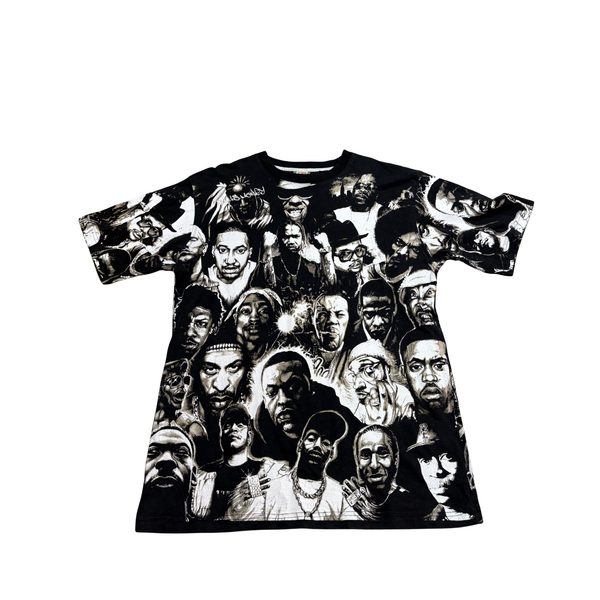 Vintage Tupac Rap Tee – All Over Print Hip Hop Graphic T-Shirt (2Pac / Biggie / 90s Style)