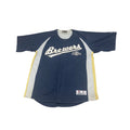Vintage MLB Milwaukee Brewers Baseball Jersey – Genuine MLB Button-Up Navy Shirt