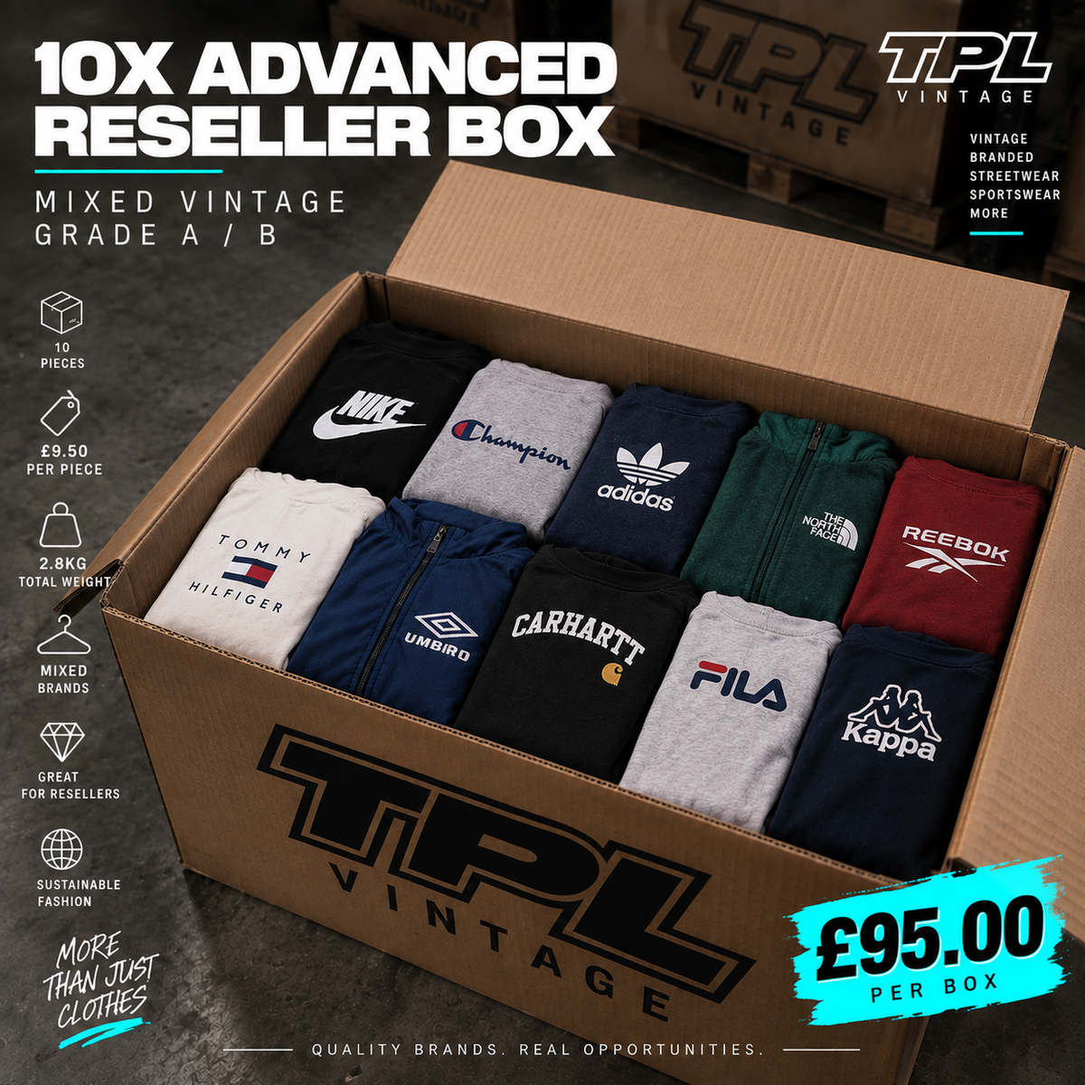 10x Advanced Reseller Box – Mixed Vintage Grade A/B
