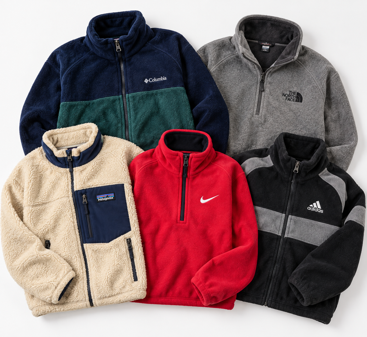 5 Mixed Brand Men's Fleece Bundle - Mixed Grade