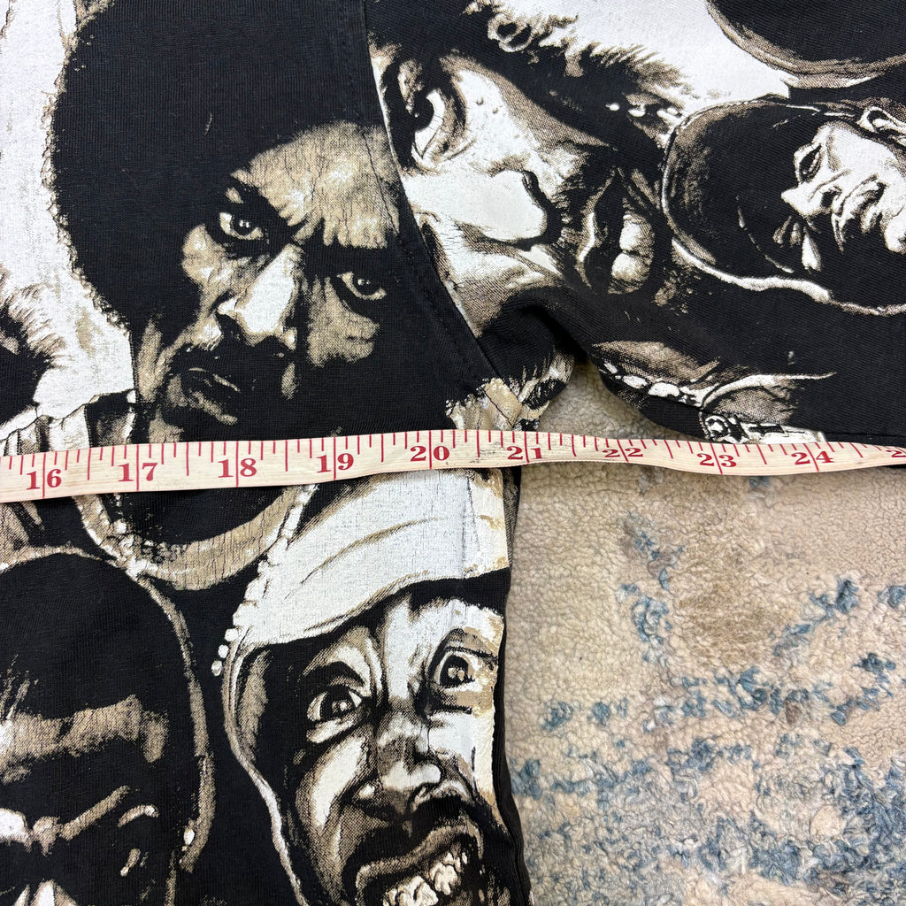 Vintage Tupac Rap Tee – All Over Print Hip Hop Graphic T-Shirt (2Pac / Biggie / 90s Style)
