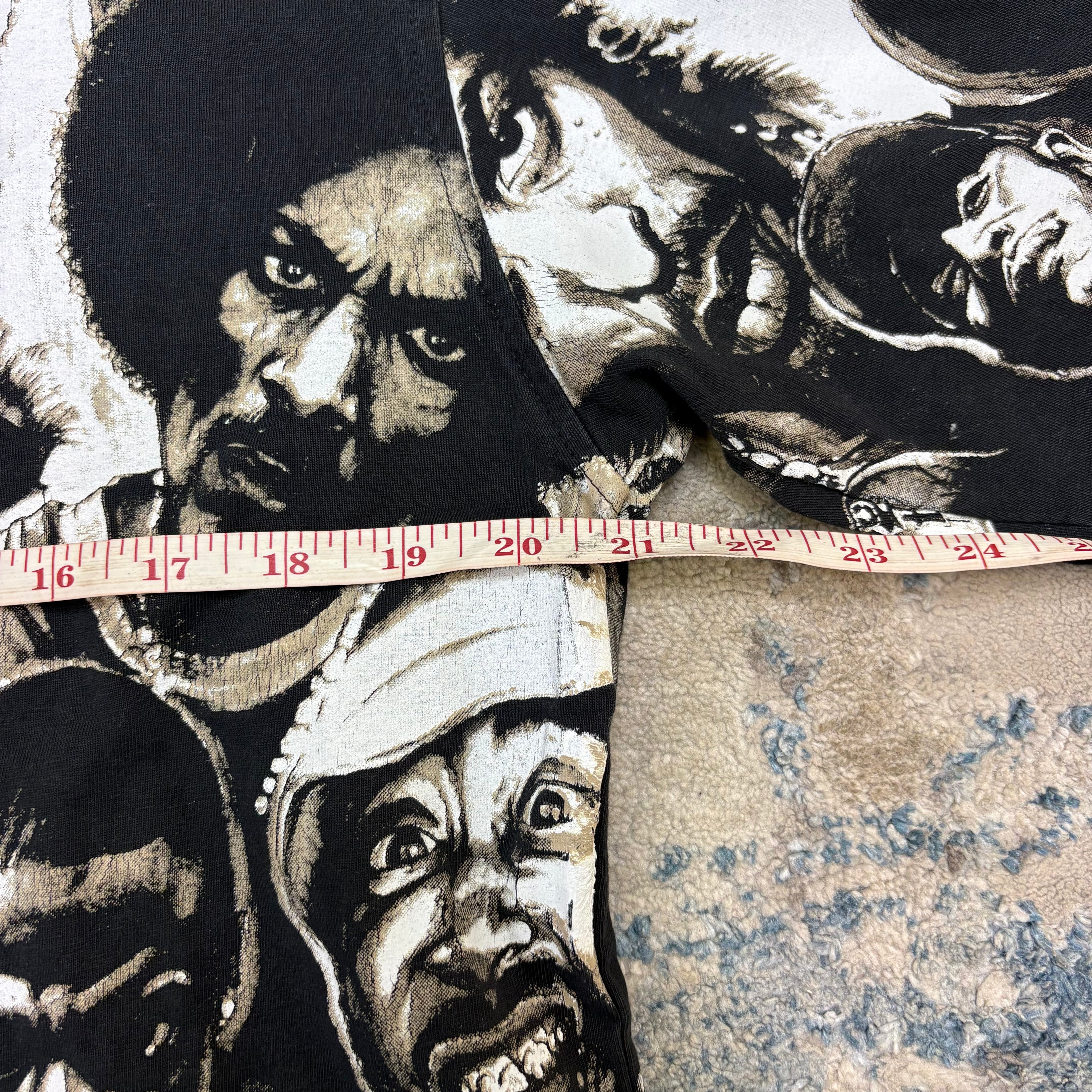 Vintage Tupac Rap Tee – All Over Print Hip Hop Graphic T-Shirt (2Pac / Biggie / 90s Style)