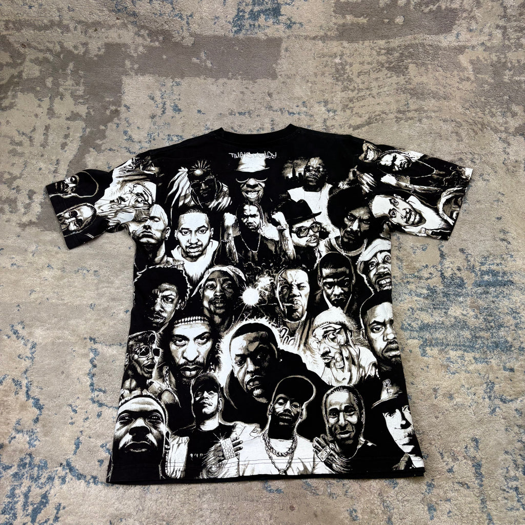 Vintage Tupac Rap Tee – All Over Print Hip Hop Graphic T-Shirt (2Pac / Biggie / 90s Style)