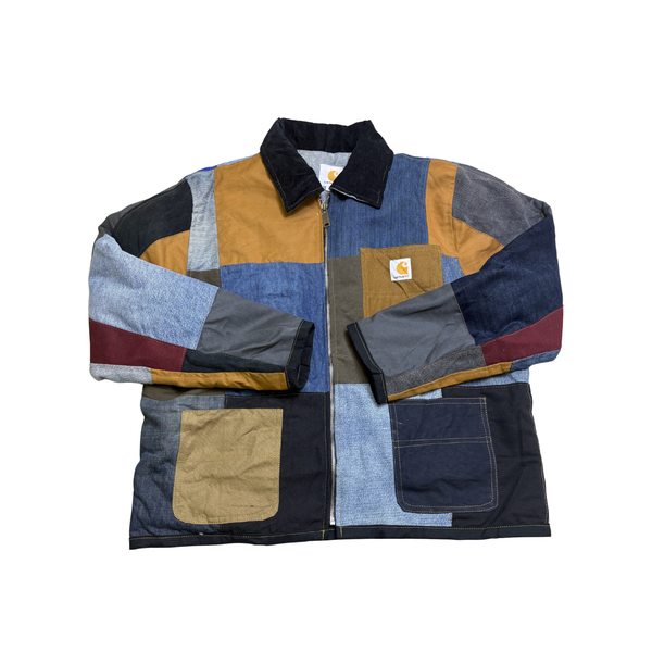Carhartt Patchwork Jacket – Reworked Multi Panel Workwear Coat (Denim / Canvas)